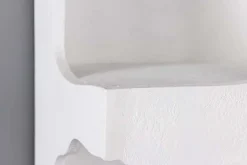 Abstraktes Regal ART AMBIENTE 180cm weiß Beton strukturiert Standregal
