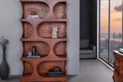 Abstraktes Regal ART AMBIENTE 180cm kupfer Beton Edelrost-Look Standregal