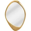Asymmetrischer Wandspiegel ORGANIC 95cm gold flexibel aufhängbar
