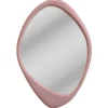 Asymmetrischer Wandspiegel ORGANIC 95cm rosa flexibel aufhängbar