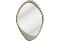 Asymmetrischer Wandspiegel ORGANIC 95cm greige flexibel aufhängbar