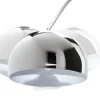 Ausziehbare Bogenlampe LOUNGE DEAL 170-210cm chrom Marmorfuß Stehlampe