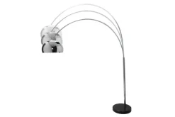 Ausziehbare Bogenlampe LOUNGE DEAL 170-210cm chrom Marmorfuß Stehlampe