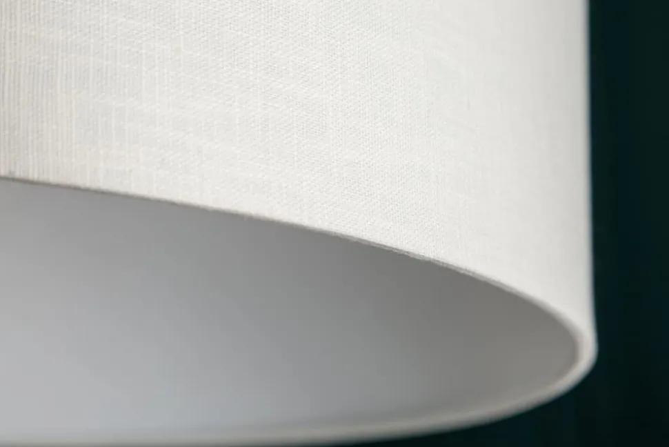 Ausziehbare Bogenlampe LOUNGE DEAL 170-200cm weiß Leinenschirm Stehlampe
