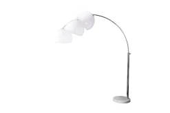 Ausziehbare Bogenlampe LOUNGE DEAL 175-205cm weiß Marmorfuß Stehlampe