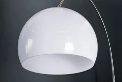 Ausziehbare Bogenlampe LOUNGE DEAL 175-205cm weiß Marmorfuß Stehlampe