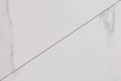 Ausziehbarer Esstisch ATLAS 160-200cm weiß Keramik schwarz Metall