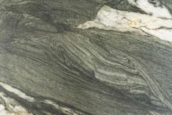 Ausziehbarer Esstisch ELEMENTS 180-260cm taupe grau spanische Keramik Walnuss Gestell