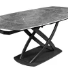 Ausziehbarer Esstisch INCEPTION 130-190cm anthrazit oval Keramik schwarz Metall