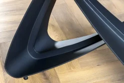 Ausziehbarer Esstisch INFINITY 180-260cm taupe Keramik Marmor schwarz Metall