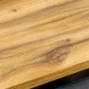 Ausziehbarer Esstisch MONTREAL 180-280cm natur Plankeneiche Holz-Design V-Gestell