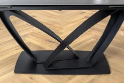 Ausziehbarer Esstisch PAPILLON 180-260cm graphit Keramik Marmor schwarz Metall