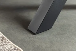 Ausziehbarer Esstisch WILD 160-200cm braun Wildeichen-Design schwarz Baumkante