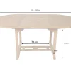 Ausziehbarer Gartentisch EMPIRE TEAK 120-180cm natur Massivholz oval