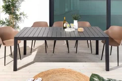 Ausziehbarer Gartentisch DESIGNO 200-250-300cm grau Aluminium In- und Outdoor Esstisch