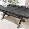 Ausziehbarer In- und Outdoor Esstisch EMPIRE 180-240cm anthrazit Keramik Gartentisch