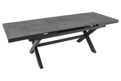 Ausziehbarer In- und Outdoor Esstisch EMPIRE 180-240cm anthrazit Keramik Gartentisch