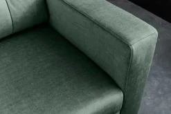Ausziehbares Schlafsofa SMART 140cm moosgrün Vogue Velours Samt 2-Sitzer Nosagfederung