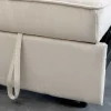 Ausziehbares Schlafsofa SMART 180cm beige Cord 2-Sitzer Couch mit Nosagfederung