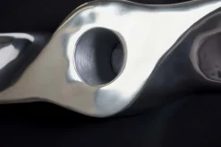 Authentische Wanddekoration SCREW II 110cm silber Flugzeug Propeller