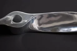 Authentische Wanddekoration SCREW II 110cm silber Flugzeug Propeller