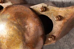 Authentische Wanddekoration SCREW III 97cm kupfer geflammt Flugzeug Propeller