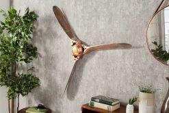 Authentische Wanddekoration SCREW III 97cm kupfer geflammt Flugzeug Propeller