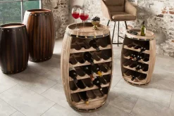 Authentisches Weinregal BODEGA 80cm natur Pinie Weinfass Shabby Chic