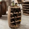 Authentisches Weinregal BODEGA 65cm natur Pinie Weinfass Shabby Chic