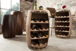 Authentisches Weinregal BODEGA 65cm natur Pinie Weinfass Shabby Chic