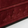 Barock Sofa CHESTERFIELD 205cm rot Samt Federkern Knopfheftung 3-Sitzer Couch
