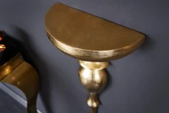 Barock Wandkonsole SCALA 60cm gold Metall Wandregal handmade Wanddekoration