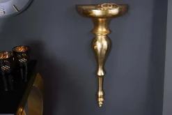 Barock Wandkonsole SCALA 60cm gold Metall Wandregal handmade Wanddekoration