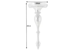 Barocke Wandkonsole SCALA 60cm silber Aluminium Wandregal