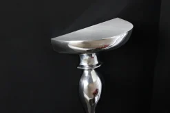 Barocke Wandkonsole SCALA 80cm silber Aluminium Wandregal