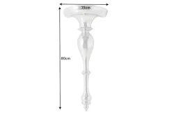 Barocke Wandkonsole SCALA 80cm silber Aluminium Wandregal