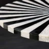 Beistelltisch HARMONY NATURE 55cm schwarz weiß Mosaik rund Kunsthandwerk