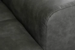 Big Sofa ELEGANCIA 285cm grau Microfaser XXL Couch inkl. Kissen Federkern