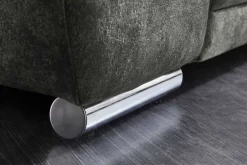 Big Sofa ELEGANCIA 285cm moosgrün Microfaser XXL Couch inkl. Kissen Federkern
