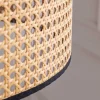 Boho Stehlampe VIENNA 142cm natur schwarz Wiener Geflecht Metall Dreifuß Stehleuchte