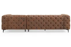 Chesterfield Ecksofa MODERN BAROCK 275cm antik braun Microfaser 3-Sitzer Federkern