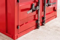 Container-Schrank GLOBETROTTER 80cm rot Metall Aktenschrank mit Flügeltüren