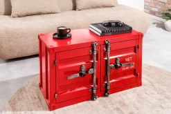 Container-Schrank GLOBETROTTER 80cm rot Metall Aktenschrank mit Flügeltüren