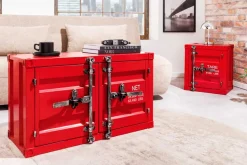 Container-Schrank GLOBETROTTER 80cm rot Metall Aktenschrank mit Flügeltüren