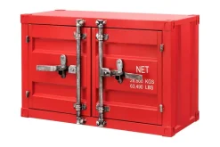Container-Schrank GLOBETROTTER 80cm rot Metall Aktenschrank mit Flügeltüren