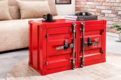 Container-Schrank GLOBETROTTER 80cm rot Metall Aktenschrank mit Flügeltüren
