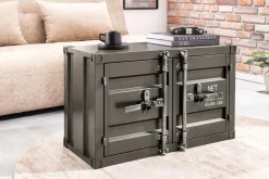 Container-Schrank GLOBETROTTER 80cm anthrazit Metall Aktenschrank mit Flügeltüren