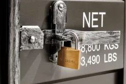 Container-Schrank GLOBETROTTER 80cm anthrazit Metall Aktenschrank mit Flügeltüren