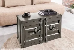 Container-Schrank GLOBETROTTER 80cm anthrazit Metall Aktenschrank mit Flügeltüren