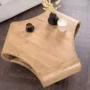 Couchtisch ORGANIC LIVING 90cm natur cream finish Mangoholz mit Hairpin Legs